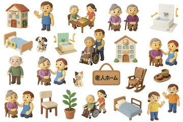 老人ホームのクレイアートセット