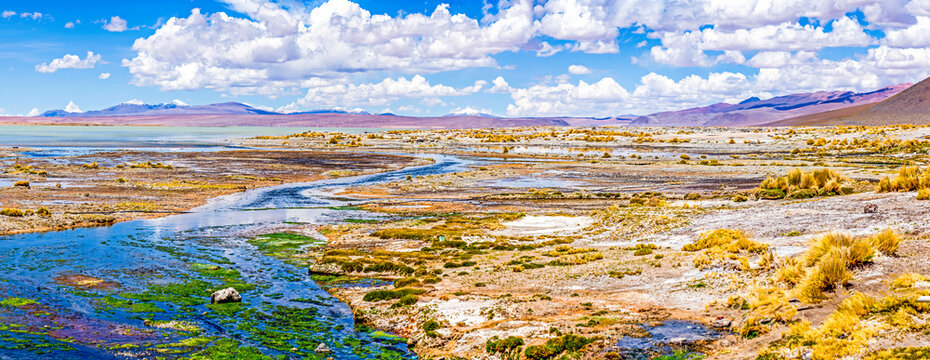Altiplano, Bolivia. Laguna Verde in the high desert of the Altiplano in the Andean Mountain Range.