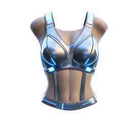Futuristic Athletic Bra with Neon Accents and Sleek Design for Sportswear