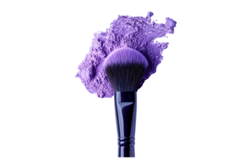 Powder balls brush isolated on transparent background
