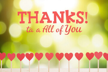 group of toothpicks with the words thanks to all of you