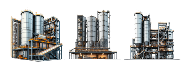 Industrial Storage Silos for Grain and Material Processing Operations
