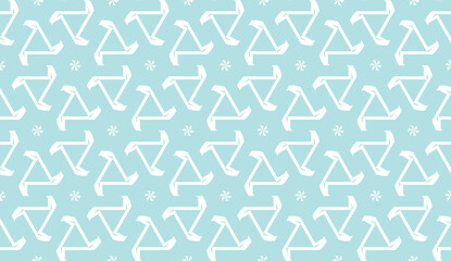 Decorative background with triangles. Curved lines. Vector illustration. Blue light shade. Bright background for poster, banner, flyer