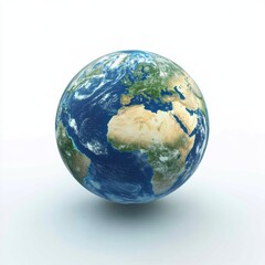 Fototapeta premium 3 d render of earth planet detailed global view nature environment science education