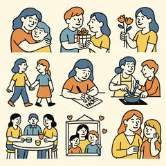 Family love togetherness happiness activities bonding gifts cooking sharing memories joy relationships support affection celebration connection nurturing smiles care moments warmth friendship