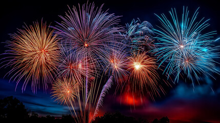 Time-Lapse of Dazzling Fireworks