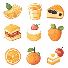 Juicy Orange Fruit Illustration Vector - Vibrant Citrus for Food & Beverage Designs