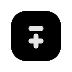 Obraz premium minus plus math glyph icon