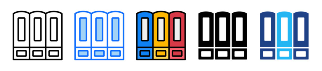 Library Icon Set Multiple Style Collection