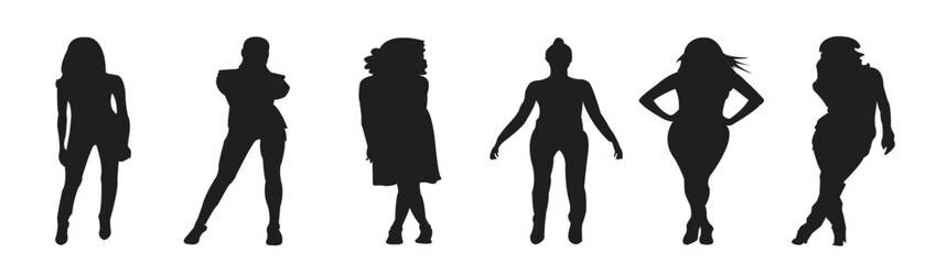 Woman Silhouette Set.