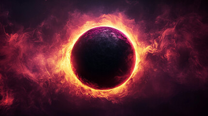 A surreal black hole with a glowing dot at its pitch black core, vivid accretion disk swirling, light warped around it, bright energy jets shooting out, symbolizing power mystery and infinity

