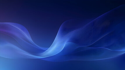 Fototapeta premium Abstract blue wave background; elegant, flowing lines create a serene and sophisticated design perfect for websites, presentations, or digital art.