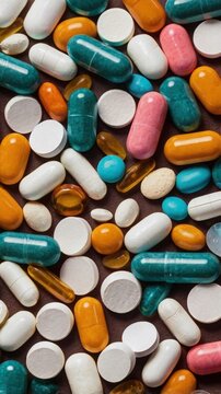 Variety of medicines and drugs. Medicine and healthcare concept. Variety of medicines and drugs. Medicine and healthcare concept. Pill for the prescription and treatment various diseases chemistry