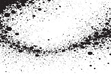 Black and White Grunge Ink Splatter Frame Background for Art, Poster, Graphic, or Web Design Use