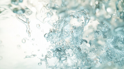 爽やかな飛び散る水　炭酸　ボトルgenerative ai