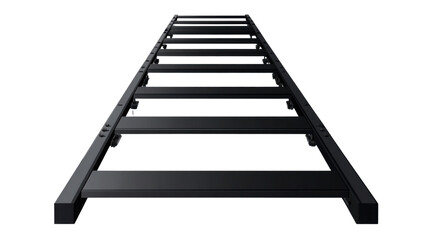 Black Steel Support Rails: These durable, black steel support rails are perfect for constructing sturdy and reliable structures for various applications.
