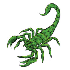 Green venomous animal design