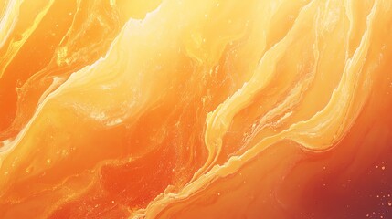 Warm orange and yellow paint swirls create a vibrant abstract texture Perfect for website backgrounds or artistic designs