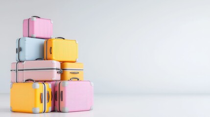 Pastel gift boxes stacked pyramid style minimalist celebration image