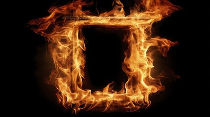 Abstract square composition of flickering-4 - virtual colorful motion