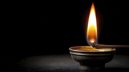 Subtle, glowing flame; a delicate yet powerful representation of luck and unforeseen opportunities - flickering promise glow embers