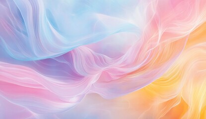 Fototapeta premium Abstract pastel fabric swirls, flowing texture background.