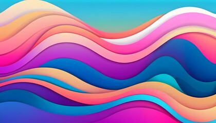 Vibrant fluid shapes layered with contrast tones