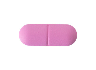 pink pills isolated