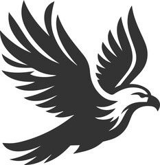 Vector silhouette of a bird eagle