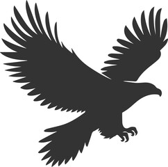 Vector silhouette of a bird eagle