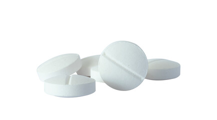 medical white pills isolated
