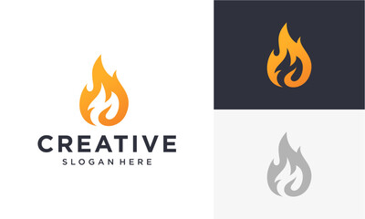 fire vector logo	