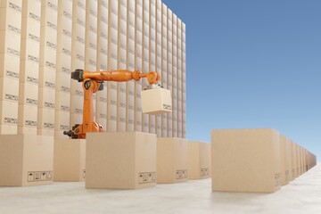 Robot arm Industrial technology Arm Robot AI manufacture Box product manufacturing industry technology Product export import Products food cosmetics apparel warehouse mechanical Auto parts car