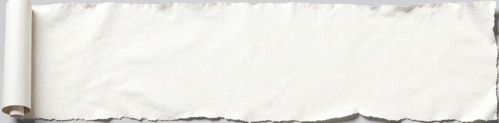 Fototapeta premium Aged white paper, heavily creased, torn edges, grunge texture , aged, poster