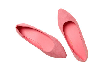 Soft pink ballet flats perfect for various dress styles and events, isolated on white, PNG