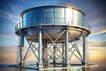 Water Tanks, Storage, Industrial,  Elevated, Modern, Steel