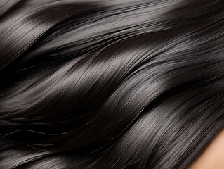 Fototapeta premium Captivating black hair texture close-up studio setting photography elegant background artistic perspective