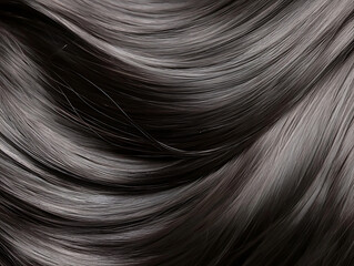 Naklejka premium Silky hair care techniques salon tutorial indoor close-up hair health and styling tips