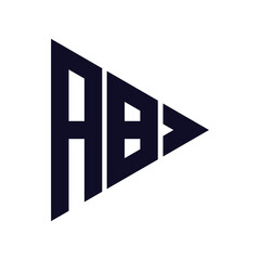 triangle letter logo design