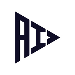 triangle letter logo design