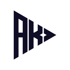 triangle letter logo design