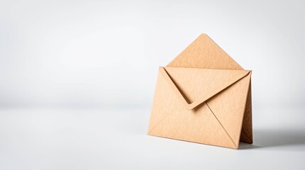 A light brown kraft paper envelope rests open.