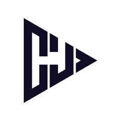 triangle letter logo design