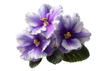 Obraz premium Delicate Lavender African Violets: A Serene Floral Study