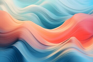 Colorful abstract background with waves. An iridescent fluid abstract image with vibrant colors in a smooth, flowing style on a soft gradient background. 