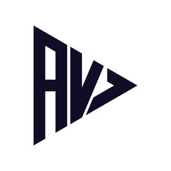 triangle letter logo design