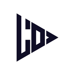 triangle letter logo design