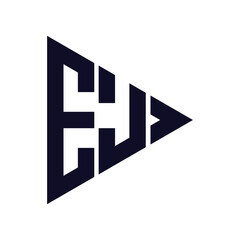 triangle letter logo design