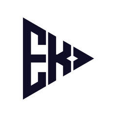 triangle letter logo design