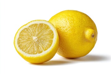 Juicy Lemon Halved: A Vibrant Still Life